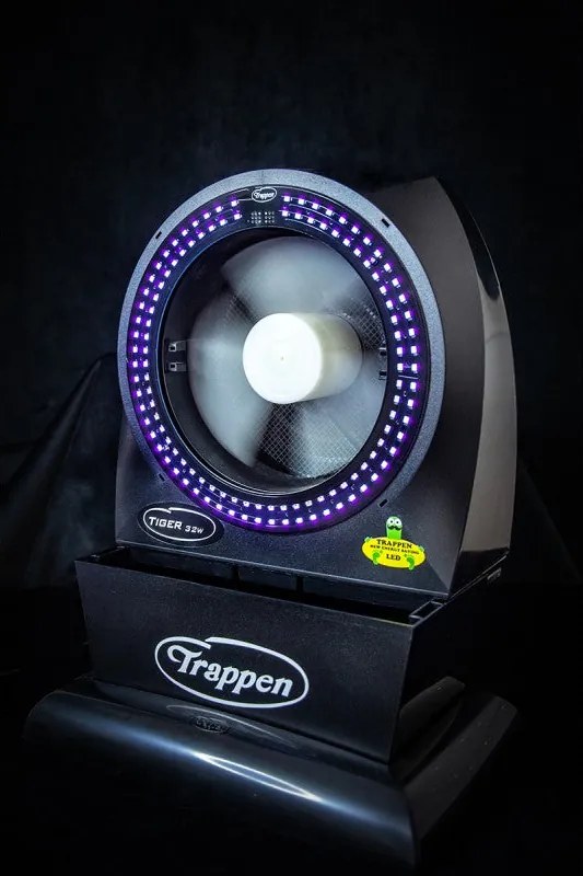 Zanzariera Elettrica ad Aspirazione 13W con Base Trappen Tiger LED Black...