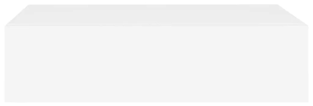 Scaffale con cassetti da parete bianco 40x23,5x10 cm in mdf