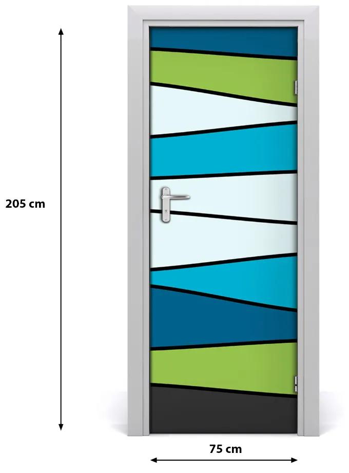 Rivestimento Per Porta Strisce colorate 75x205 cm