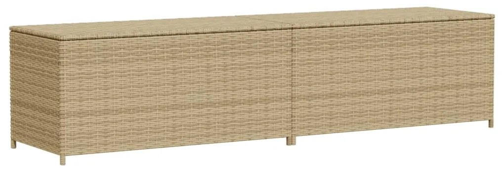 Contenitore da giardino beige misto 469l in polyrattan