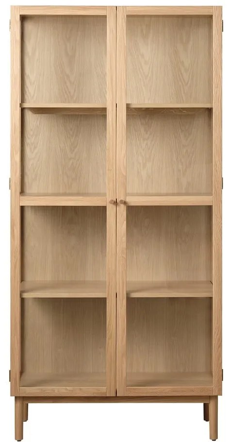 Vetrina in legno di quercia di colore naturale 190x90 cm Elba - Unique Furniture