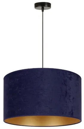 Duolla - Lampadario a sospensione con filo ROLLER 1xE27/15W/230V diametro 40 cm blu/oro