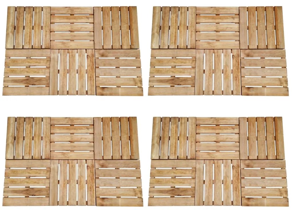 Piastrelle Per Esterni 24 Pz 50x50 Cm İn Legno Marrone /