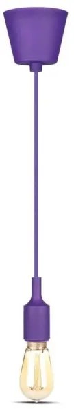 Lampadario su filo 1xE27/60W/230V viola