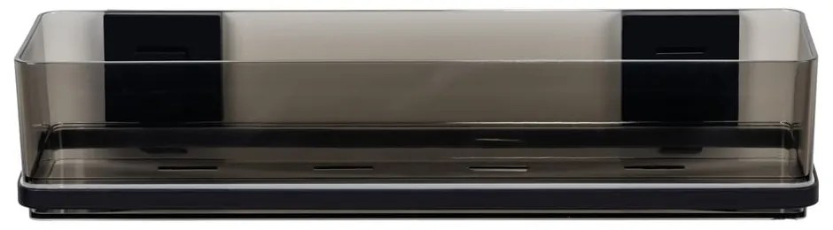 Mensola in plastica nera autoportante per il bagno Quadro - Wenko