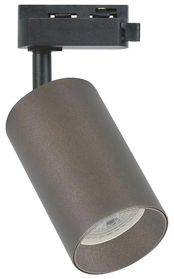 Faretto PIPE per sistema binario monofase 1xGU10/10W/230V marrone