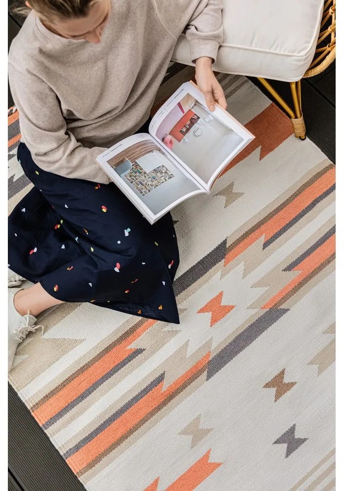 Tappeto reversibile per esterni in plastica riciclata , 120 x 180 cm Aztec - Green Decore