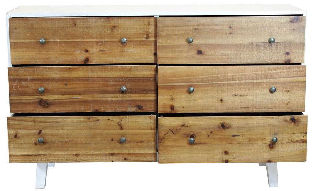 MATRIX - cassettiera in legno con sei cassetti