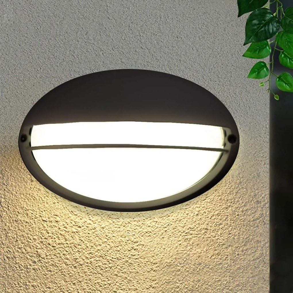 Plafoniera E27 IP54 Nera 214x142mm mod. Palpebra