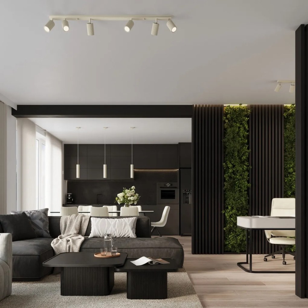 Applique da soffitto KARBON 6L in Alluminio 6xGU10