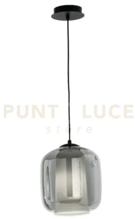 Sospensione bonnie 2 vetro fume' 1 luce attacco e27 d.22cm h.26cm
