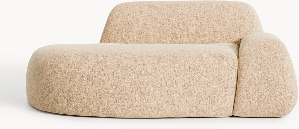 Divano 2 posti in bouclé con chaise longue Wolke