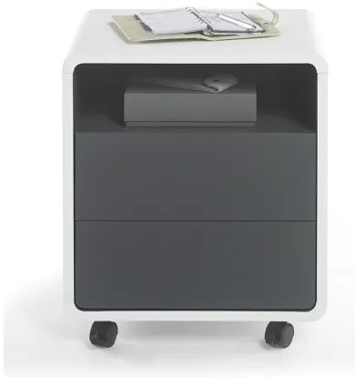 Cassettiera da ufficio TEO bianco/antracite
