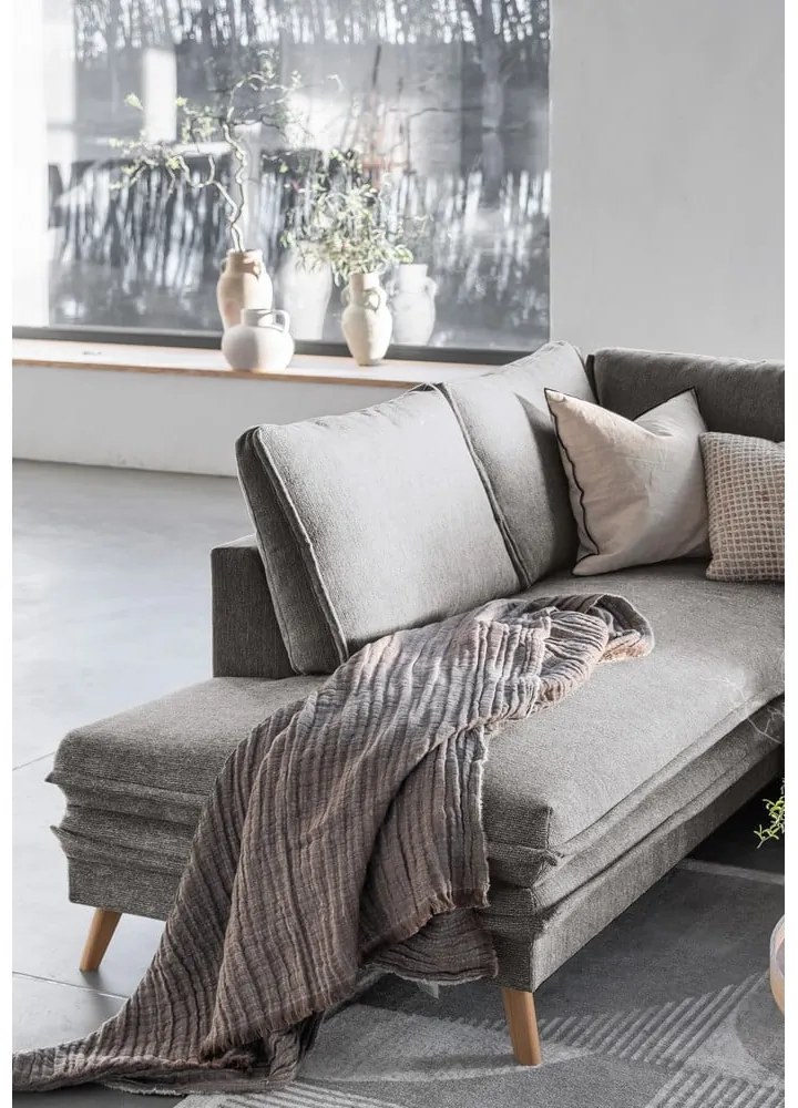 Divano letto angolare grigio (angolo sinistro) Charming Charlie - Miuform