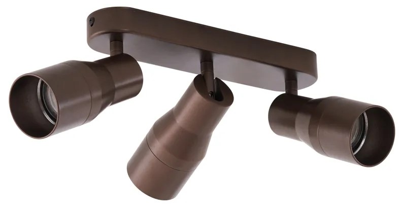 Faretto da soffitto rotondo bronzo scuro GU10 50mm 3 luci - Stanley