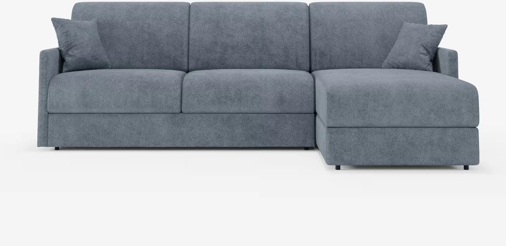 Tommy Divano Letto con penisola contenitore - design minimal e sfoderabile in tessuto smacchiabile simil cotone T33