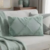 Cuscino divano 30x50 cm rombi verde acqua