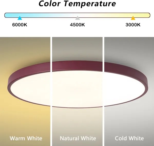 Brilagi - Plafoniera LED POOL LED/100W/230V 3000/4000/6000K 80 cm bordeaux