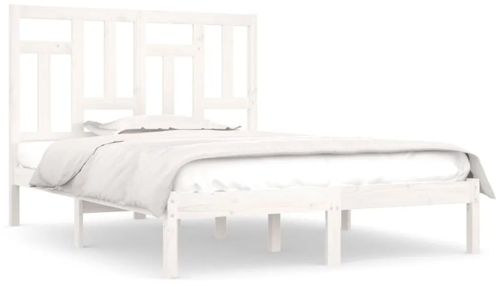 Giroletto bianco in legno massello di pino 140x200 cm