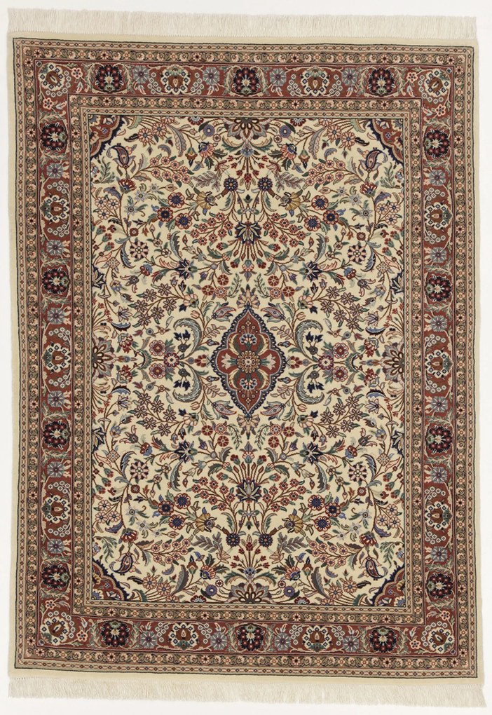 Isfahan Tappeto 150x110 (Iran) Annodato A Mano