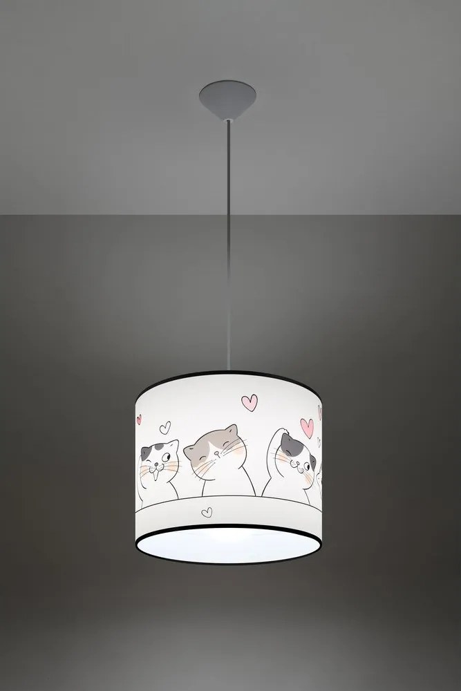 Lampada per bambini bianca Puss – Sollux