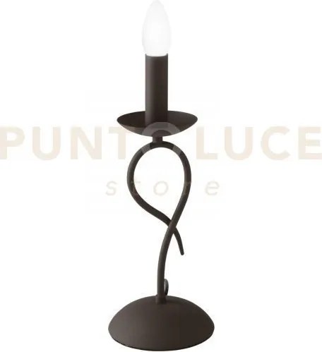 Lume ginevra corten 1 luce attacco e14 14x14x33cm con candelieri in...