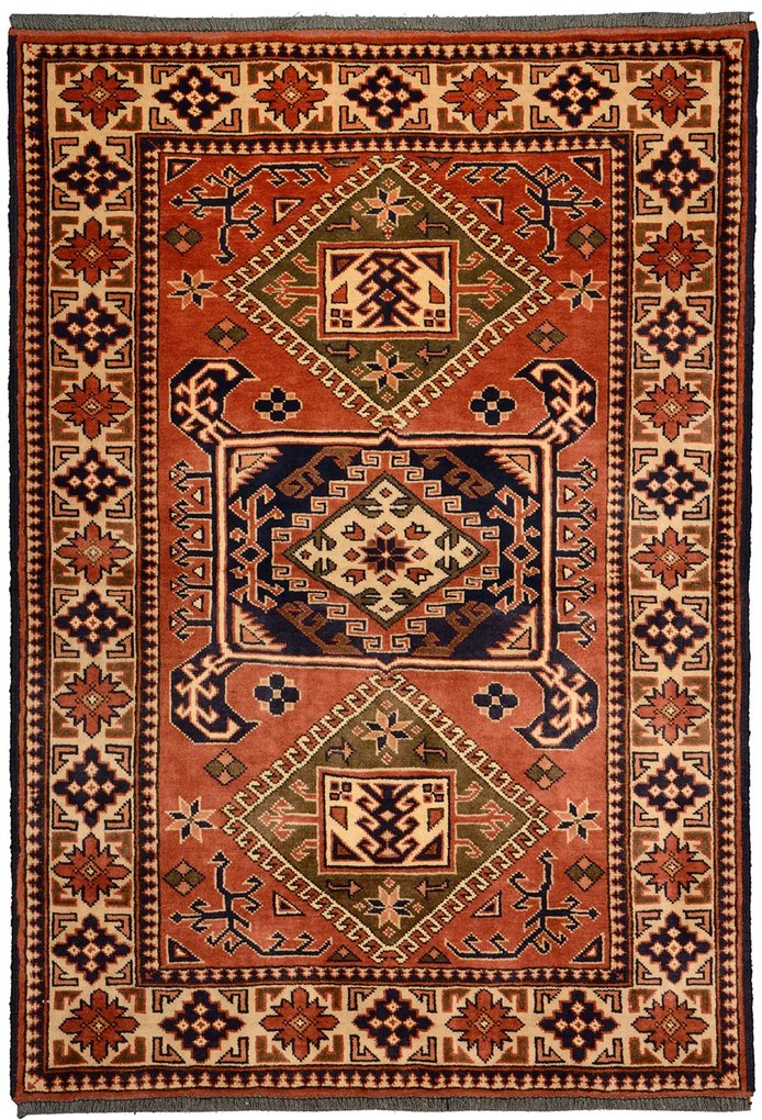 Afghan Tappeto orientale 150 x 110 Rosso (Afghanistan) Annodato A Mano