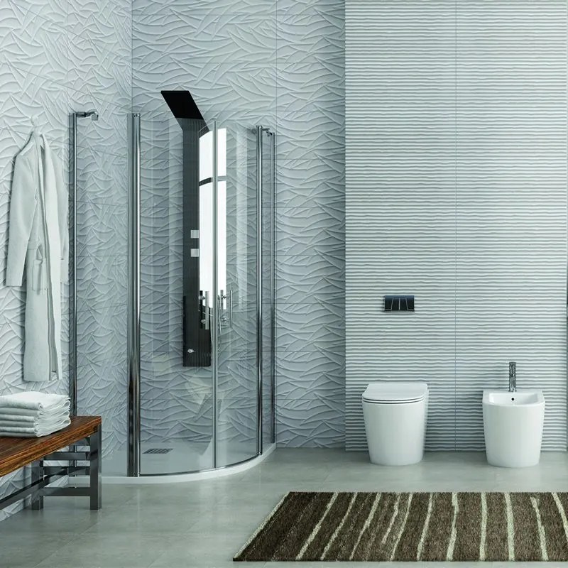 Box doccia semicircolare 80x80 ante battenti h200 | KPX2000 - KAMALU