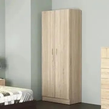 Armadio Leopold Quercia Chiaro: Legno di Qualità, cm 80x52x180