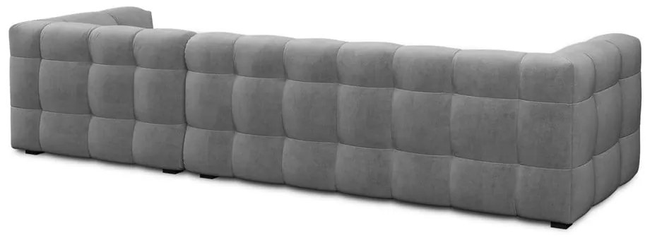 Divano angolare in velluto grigio, angolo destro Vesta - Windsor & Co Sofas