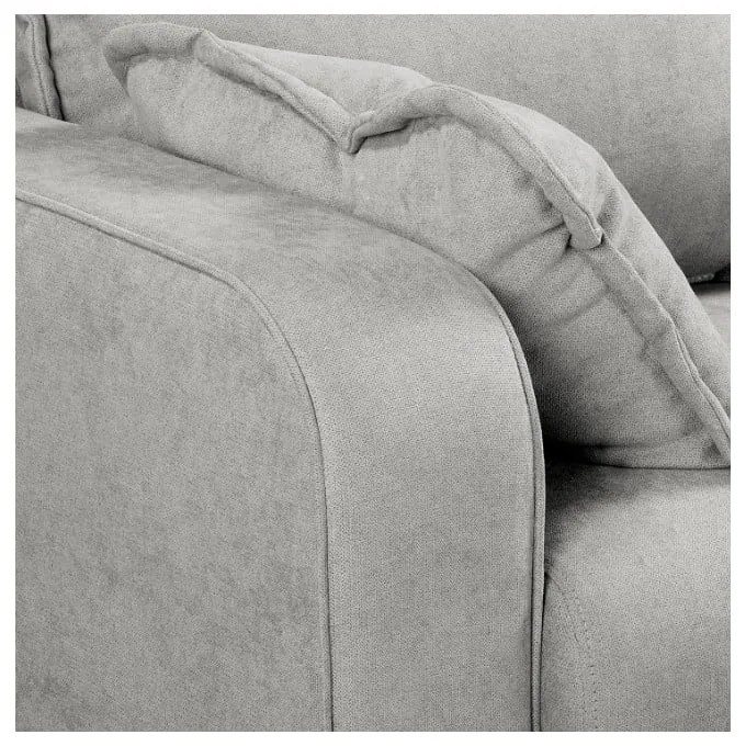 Divano angolare grigio chiaro (angolo destro) Beata - Ropez