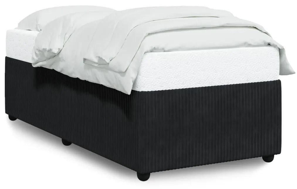 Giroletto Senza Materasso Nero 100x200 Cm İn Velluto /