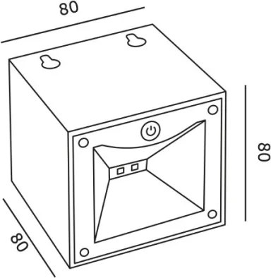 Lampada solare da parete QUERK LED/1,2V 3000/4000K IP54 800 mAh