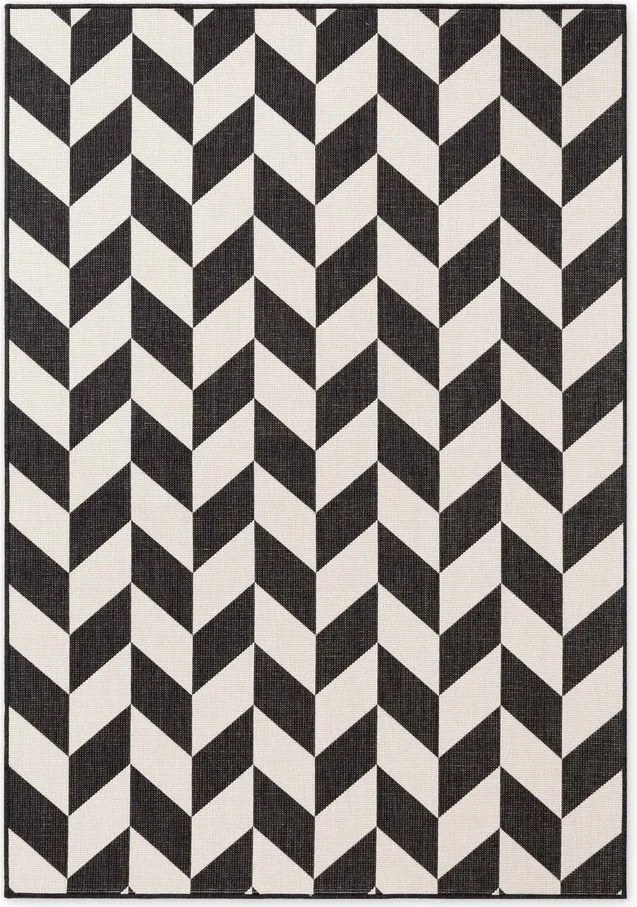 Tappeto da interno/esterno nero/color crema 120x170 cm Haringey Terrick – Ted Baker