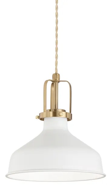 Sospensione Industrial-Minimal Eris-1 Metallo Bianco 1 Luce E27