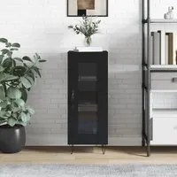 Credenza Nero 34,5x34x90 cm in Legno Multistrato 828789