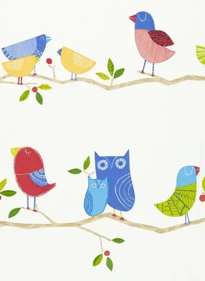 What a Hoot - Kindertapete von Harlequin - marine/ erd