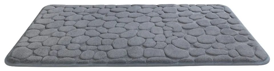 Grigio Tappeto da bagno con memory foam Grigio, 80 x 50 cm Pebbles - Wenko
