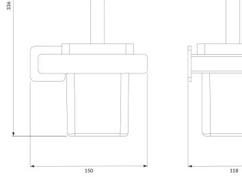 OMNIRES NL80620CR - Scopino a parete NELSON cromo lucido