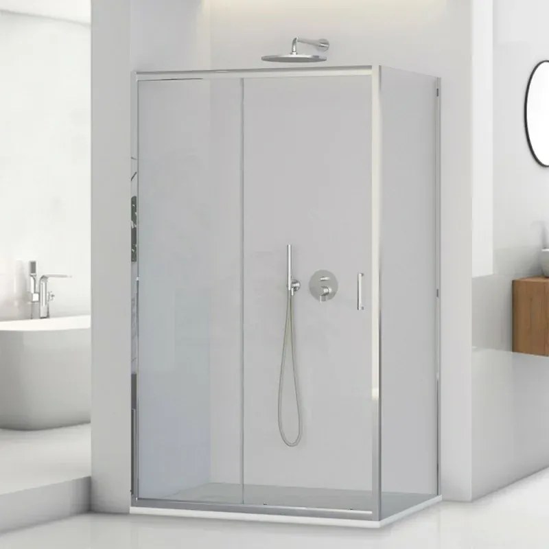 Box doccia angolare 70x130 cm scorrevole in cristallo temperato  Tay
