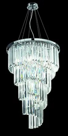 Sospensione alexander grande d.50cm 10 luci attacco e14 cromo e cri...