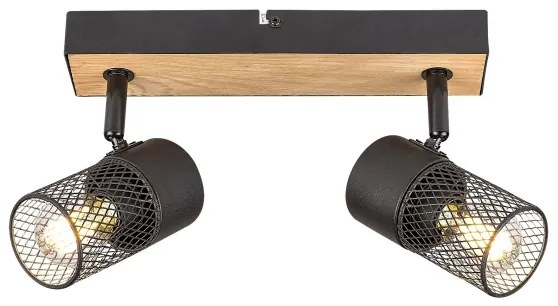 Rabalux 71152 - Faretto METTA 2xE14/40W/230V quercia