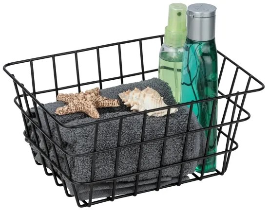 WENKO 24371100 - Cestino VIANA 18x25 cm nero