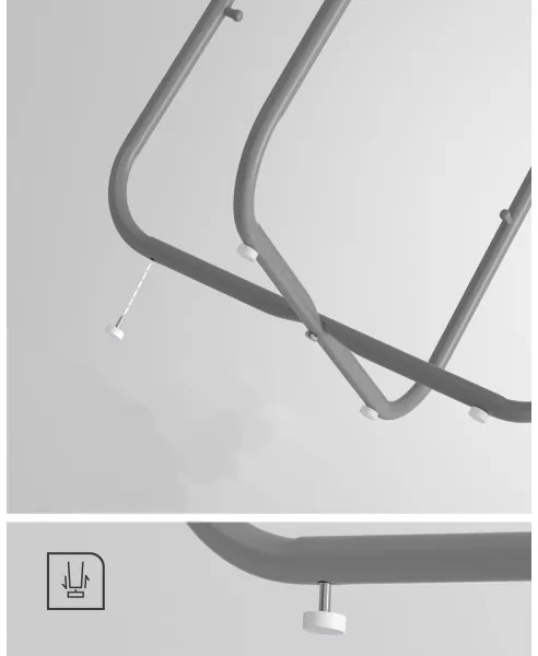 Tavolino d'appoggio NOIRA grigio/bianco