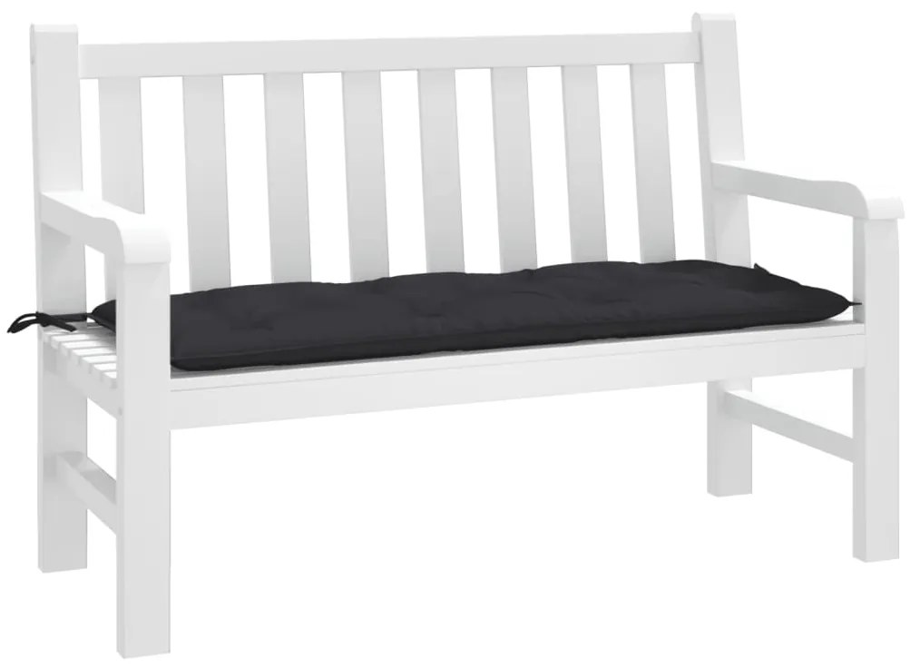 Cuscino Per Panca Nero 120x50x7 Cm İn Tessuto Oxford /