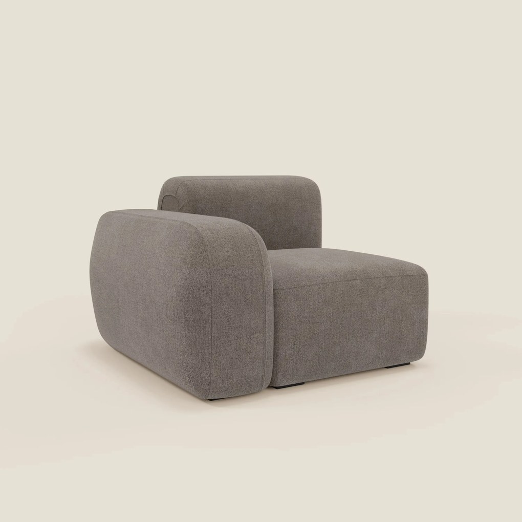 BonBon modulo terminale 105 cm sinistro o destro - tessuto smacchiabile T23 talpa
