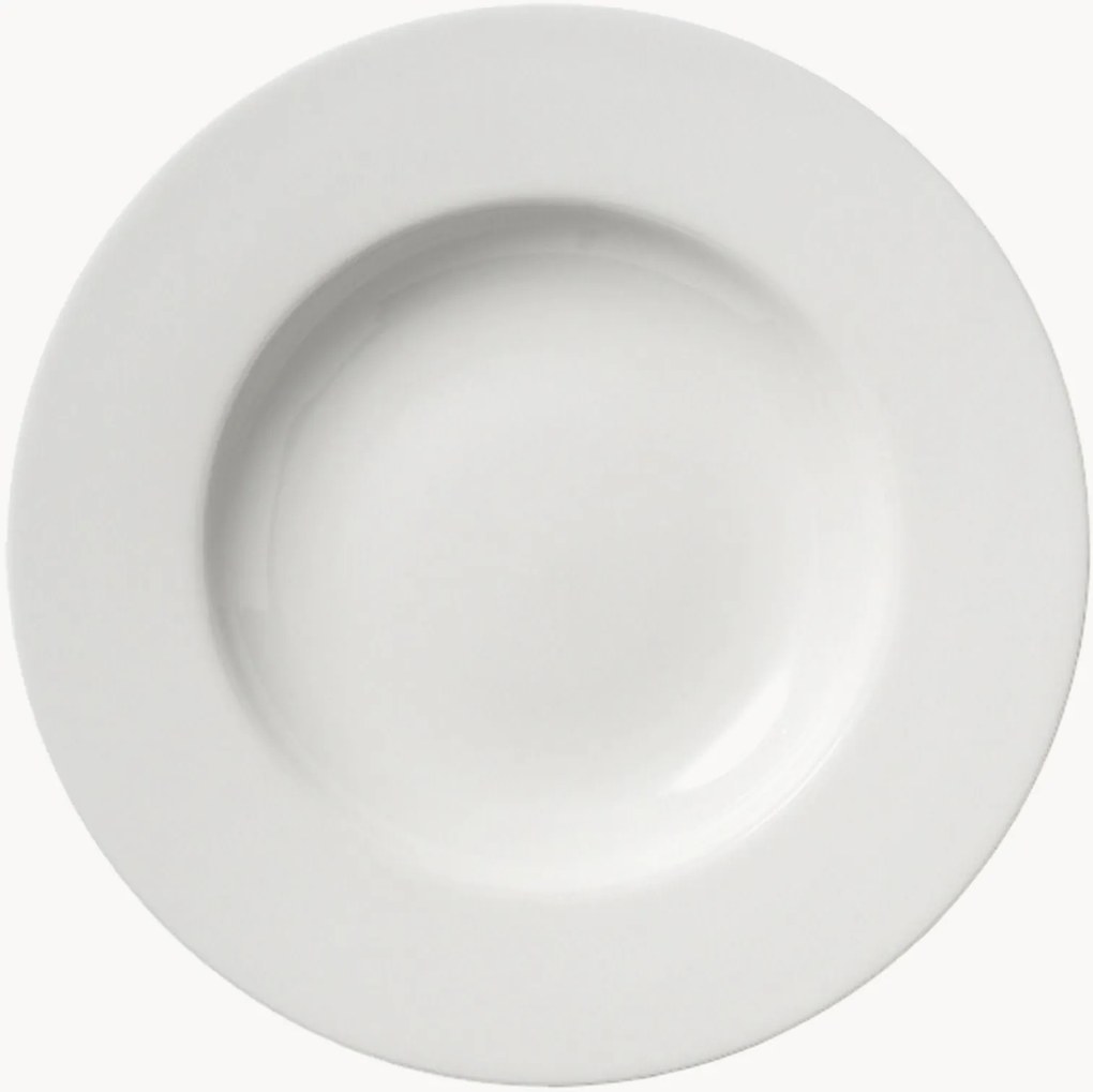 Set di 6 piatti piani in Fine Bone China Cross White