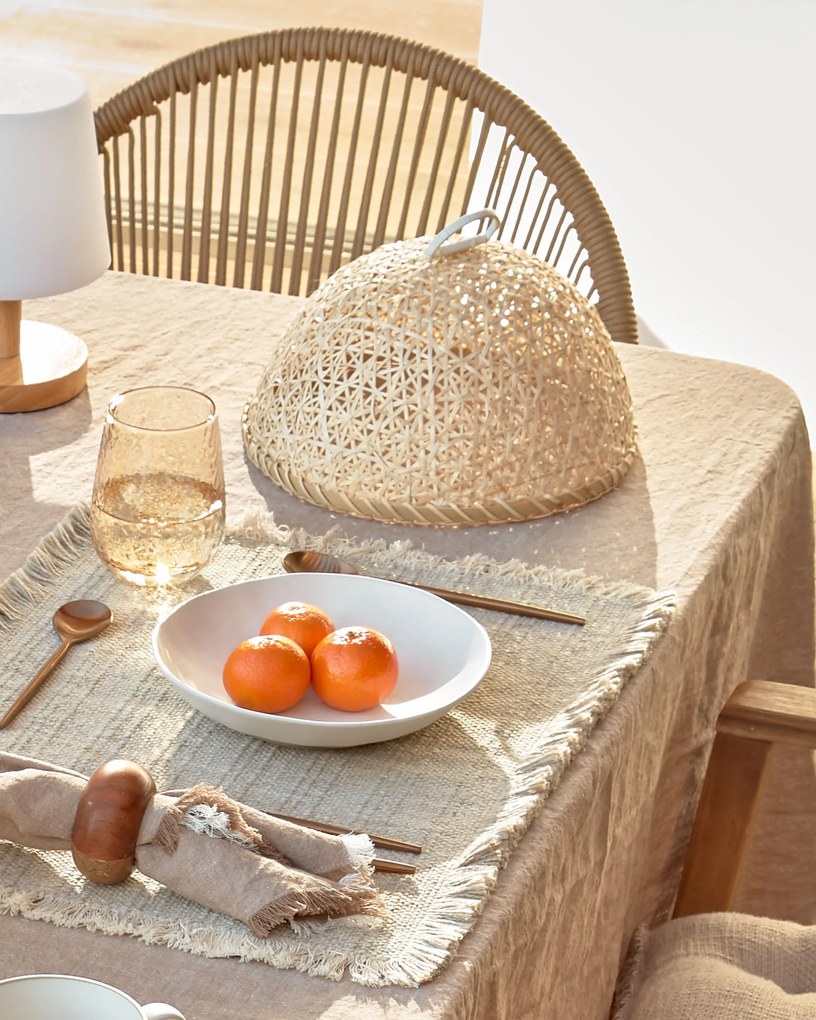 Kave Home - Copripiatti Elli in bambù finitura naturale Ø 28 cm