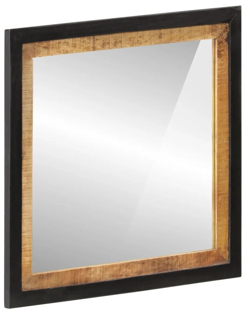 Specchio da bagno 55x1x60 cm in vetro e legno massello di mango