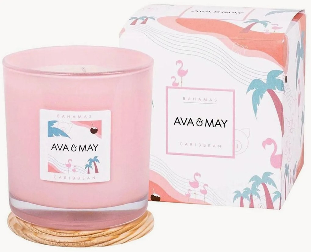 Candela profumata a tre stoppini Bahamas (Cocco, Monoi, Vaniglia)